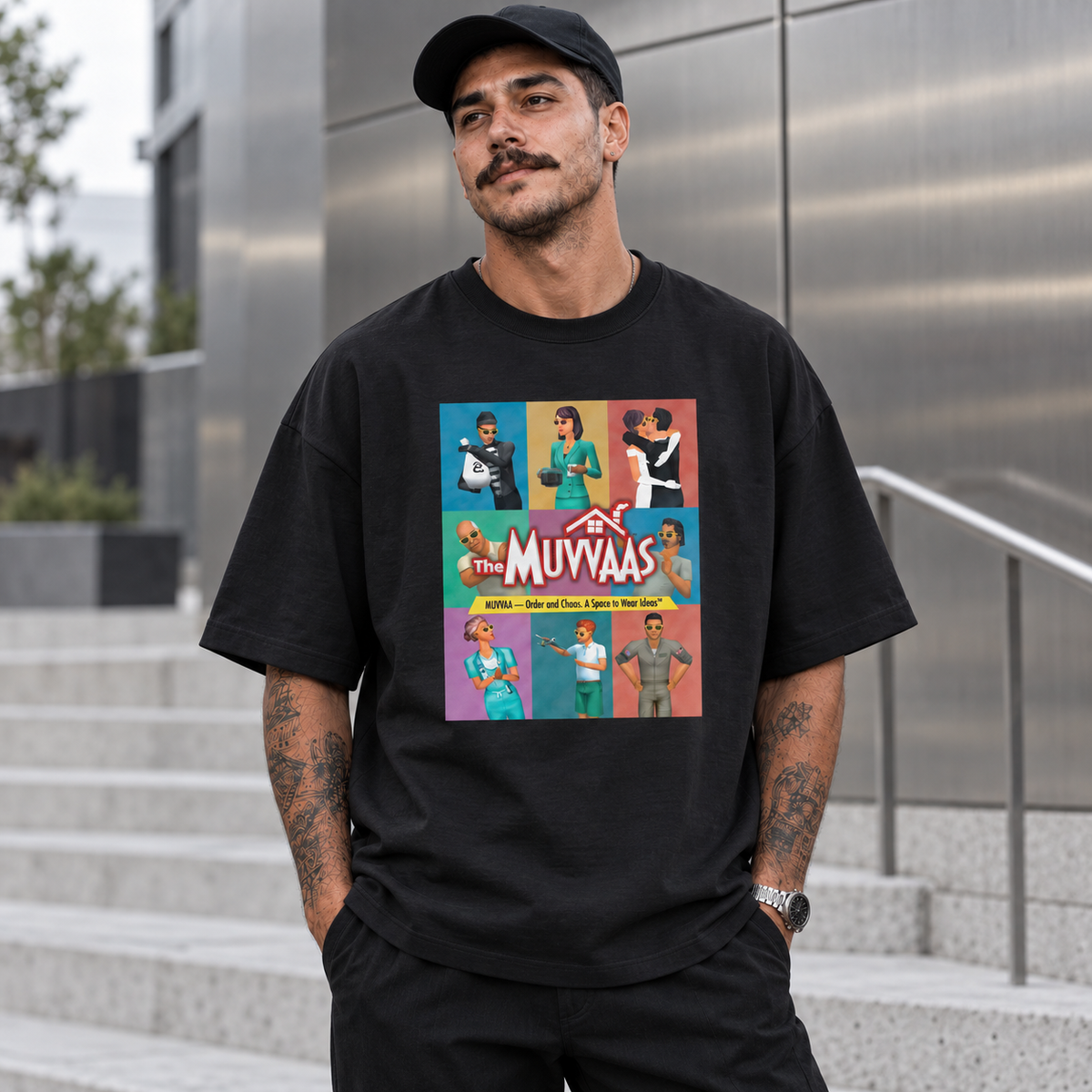 Camiseta Estampada Oversized The Muvvaas