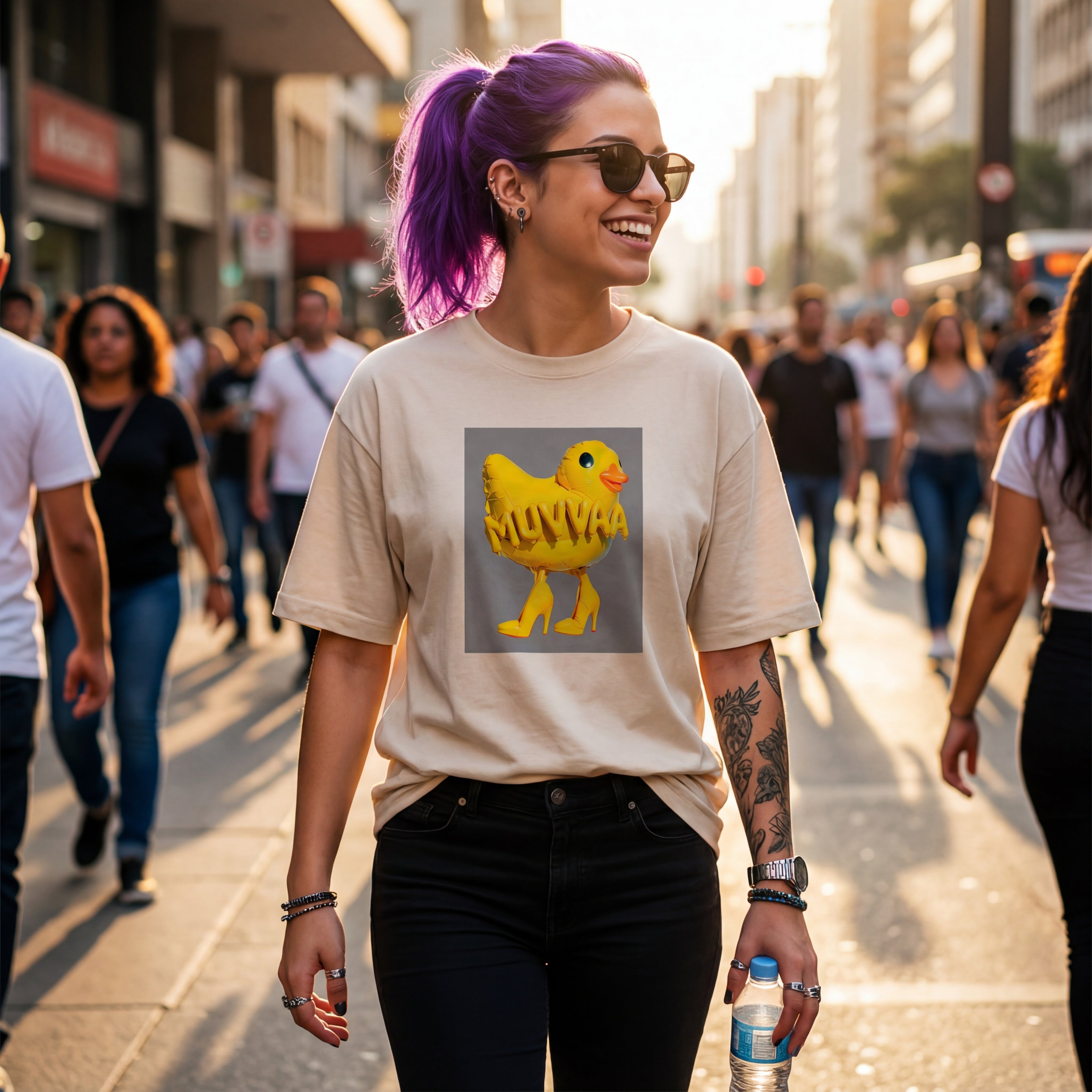 Camiseta Estampada Oversized Balloon