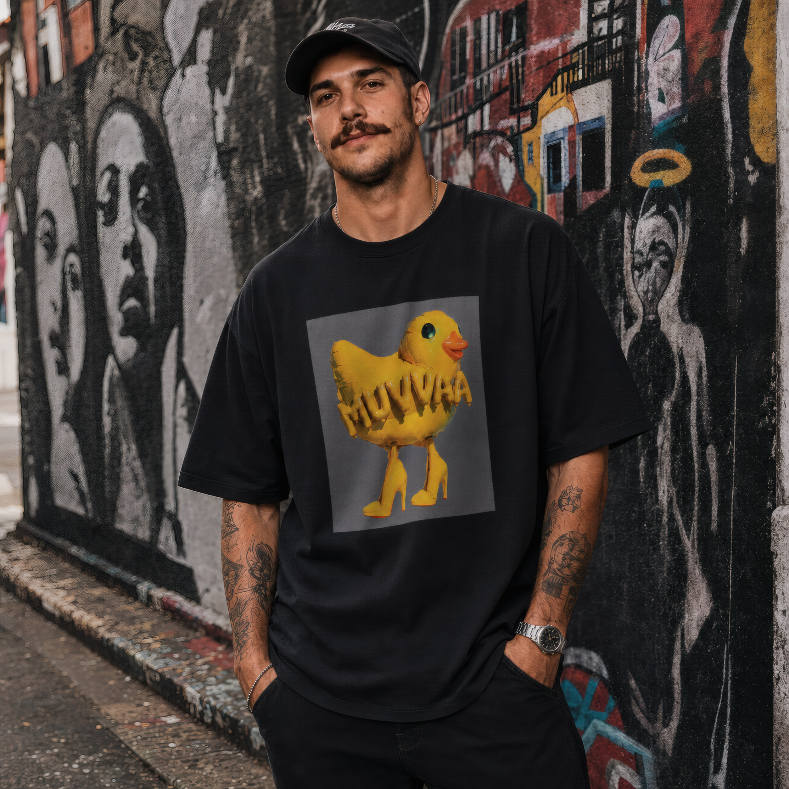 Camiseta Estampada Oversized Balloon