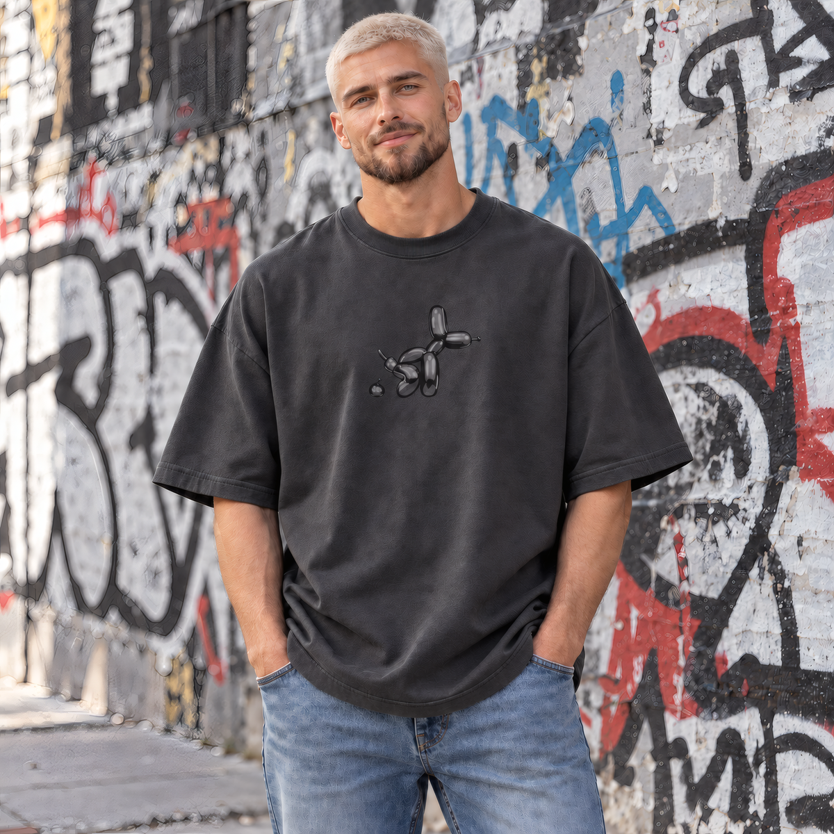 Camiseta Estampada Oversized - Dog Balloon