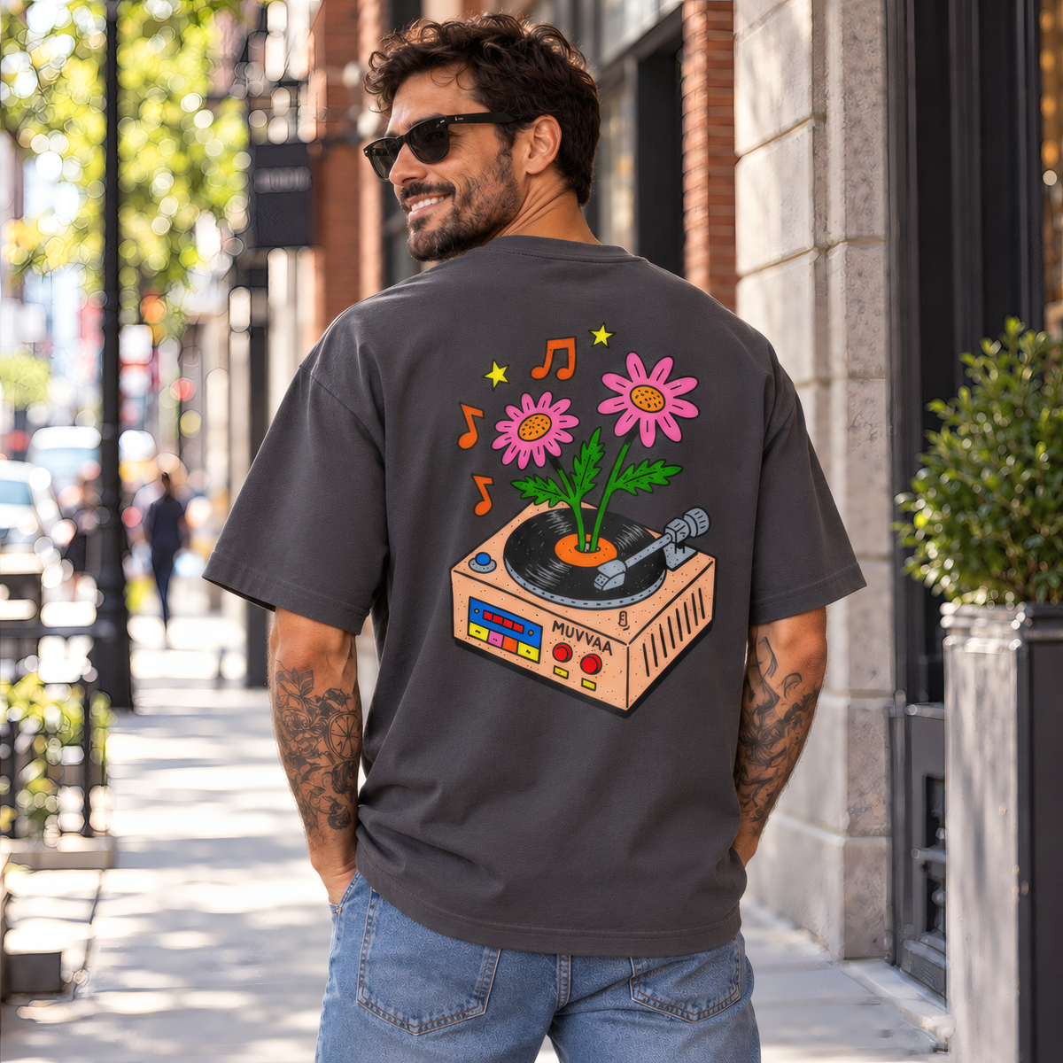 Camiseta Estampada Oversized - Vinil