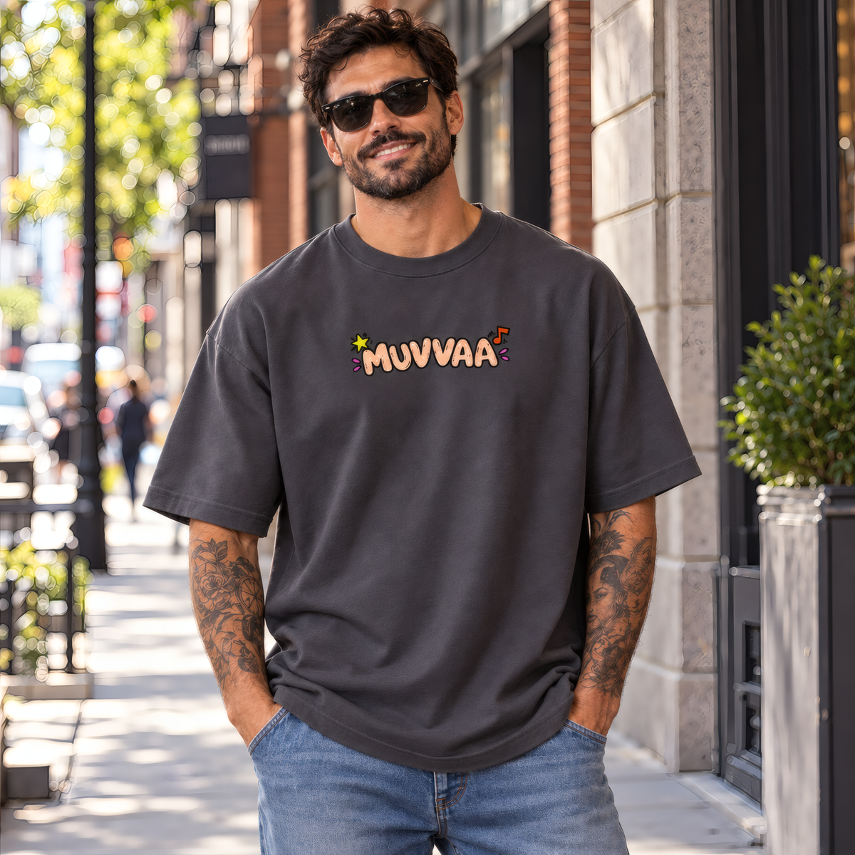 Camiseta Estampada Oversized - Vinil