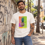 Camiseta Estampada Premium - Glitched Pineapple