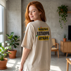 Camiseta Estampada Oversized - Atrás