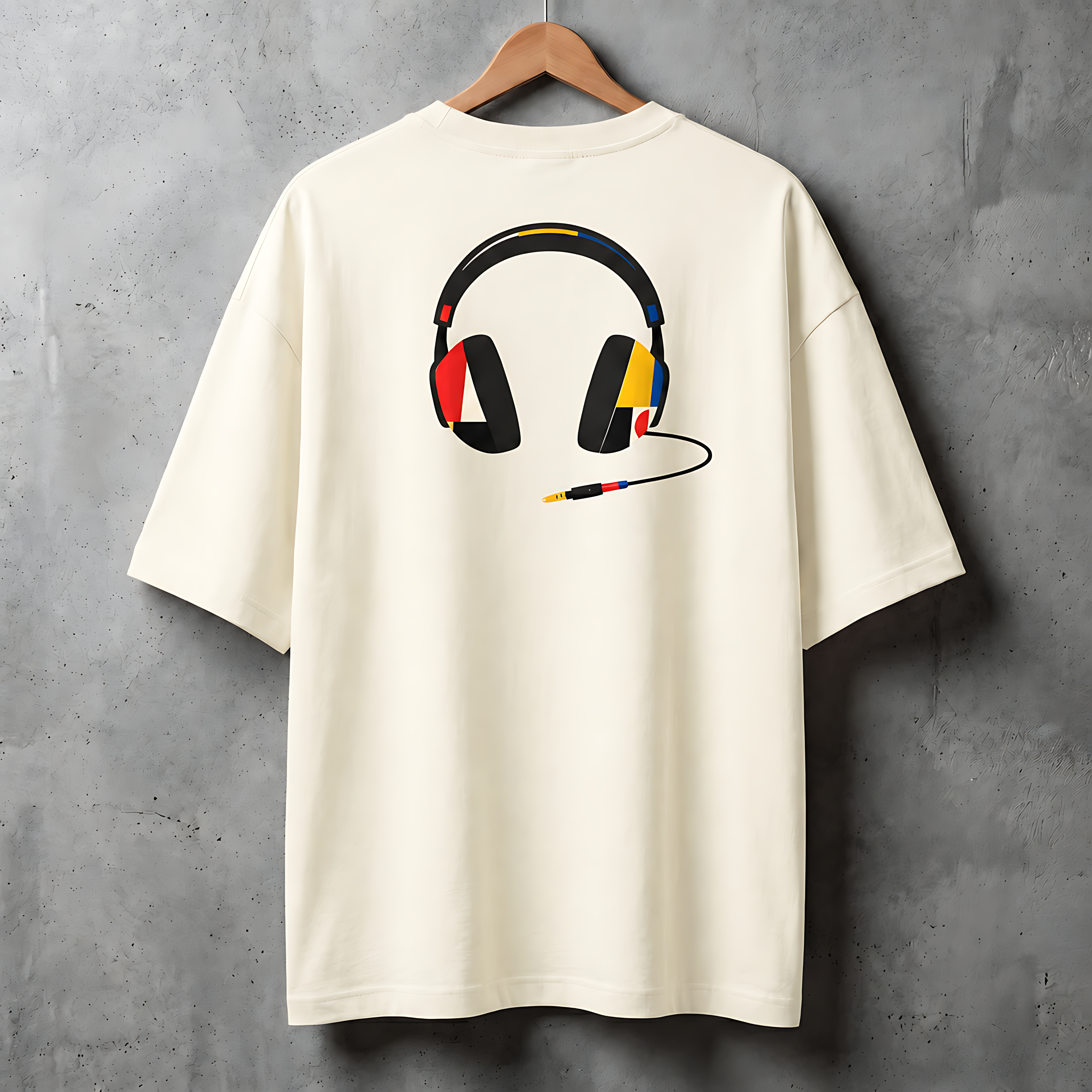Camiseta Estampada Oversized - Bauhaus Headphones