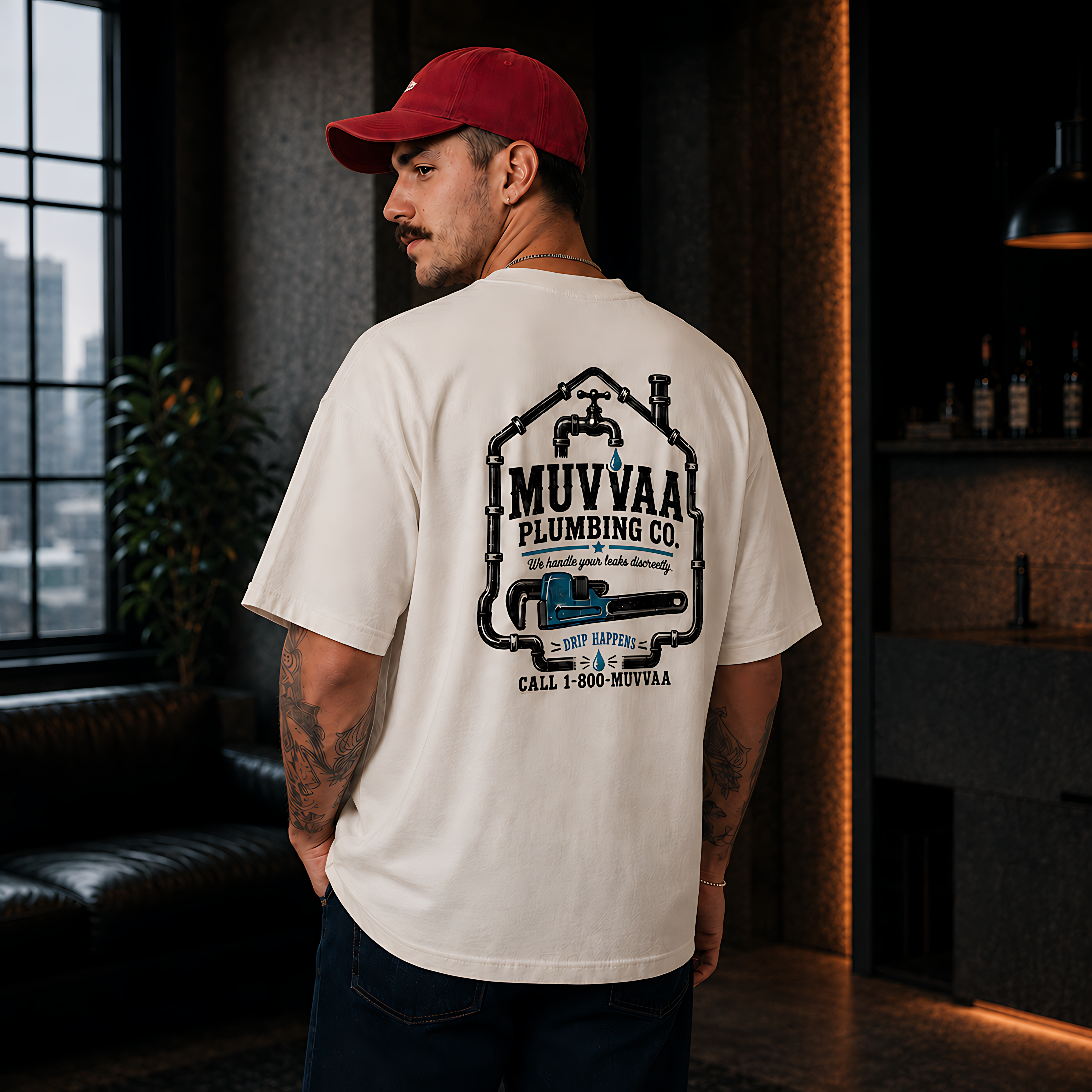 Camiseta Estampada Oversized - Plumbing