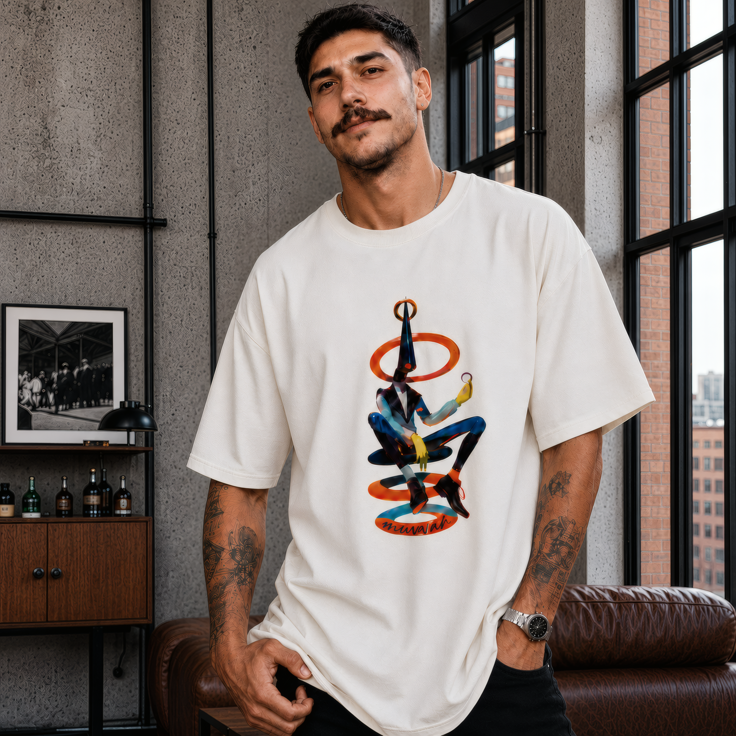 Camiseta Estampada Oversized Clown