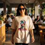 Camiseta Estampada Oversized Colagem