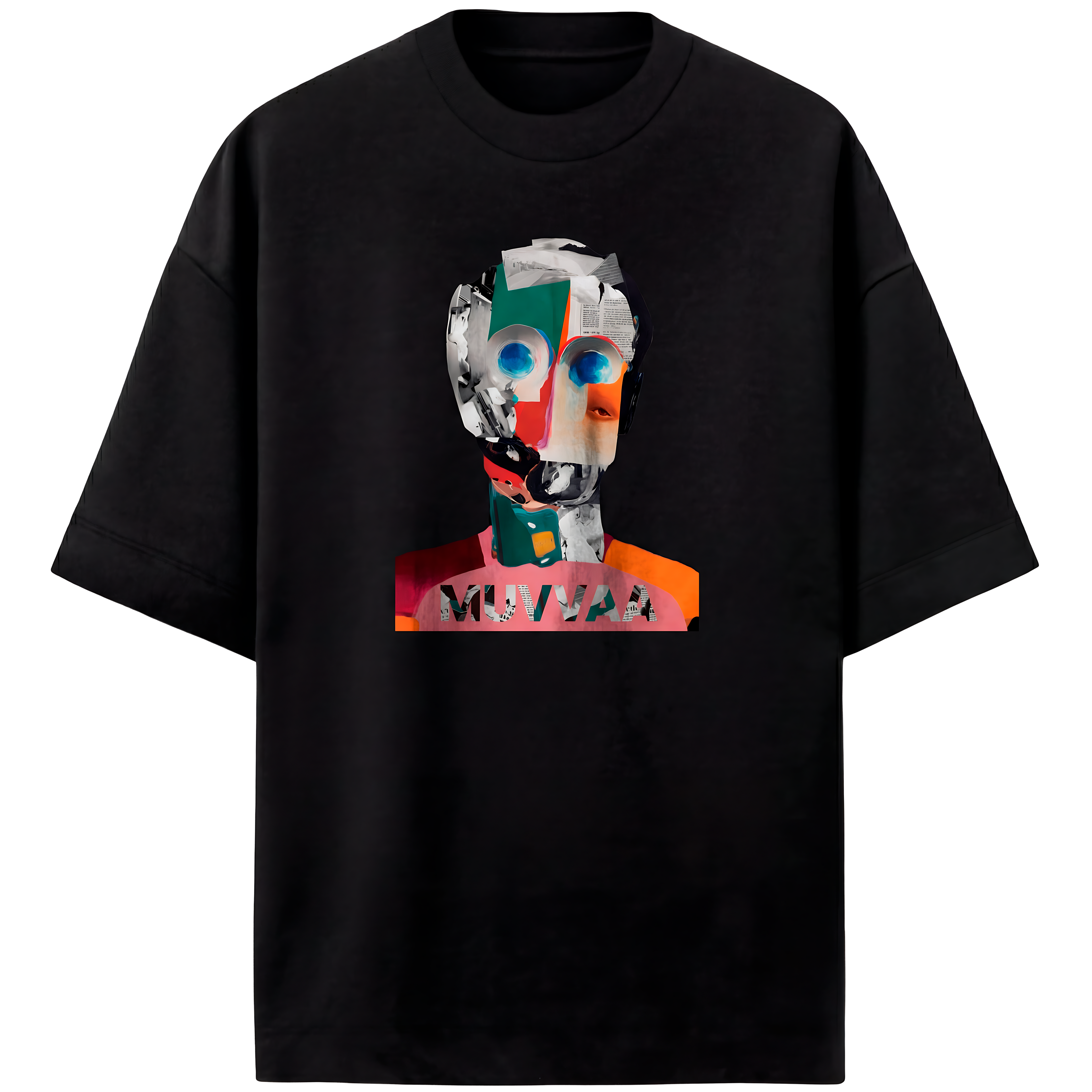 Camiseta Estampada Oversized Colagem