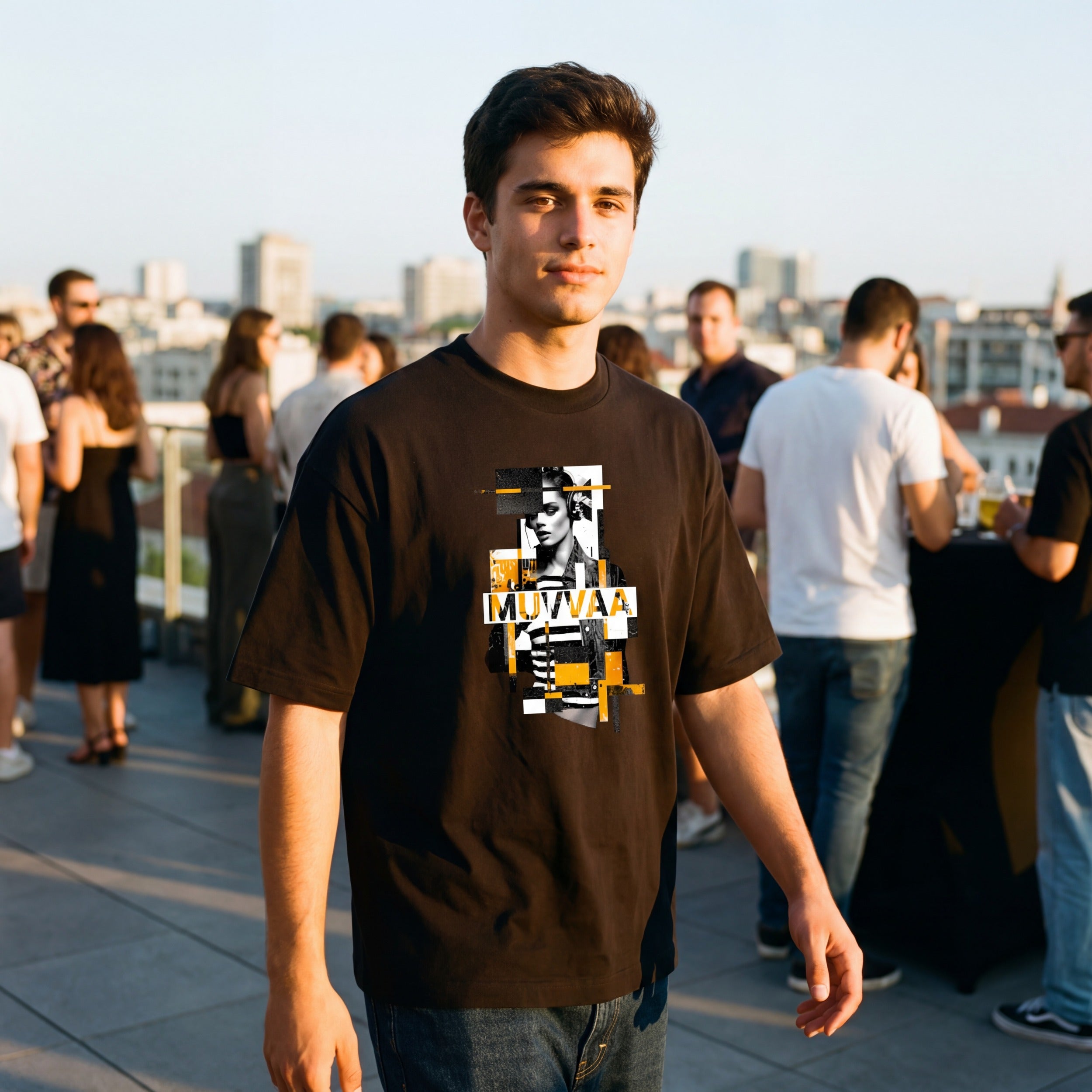 Camiseta Estampada Oversized Croqui