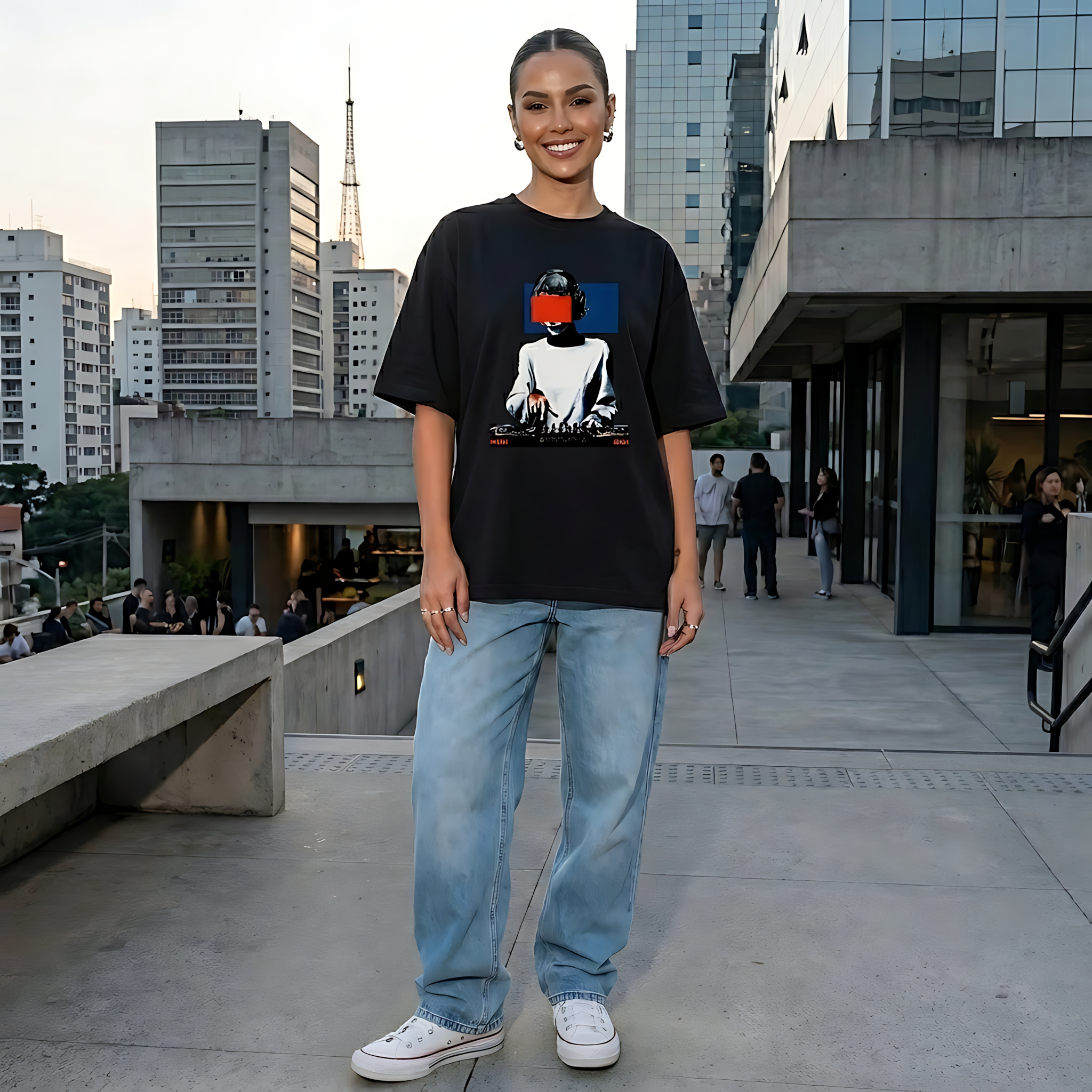 Camiseta Estampada Oversized DJ