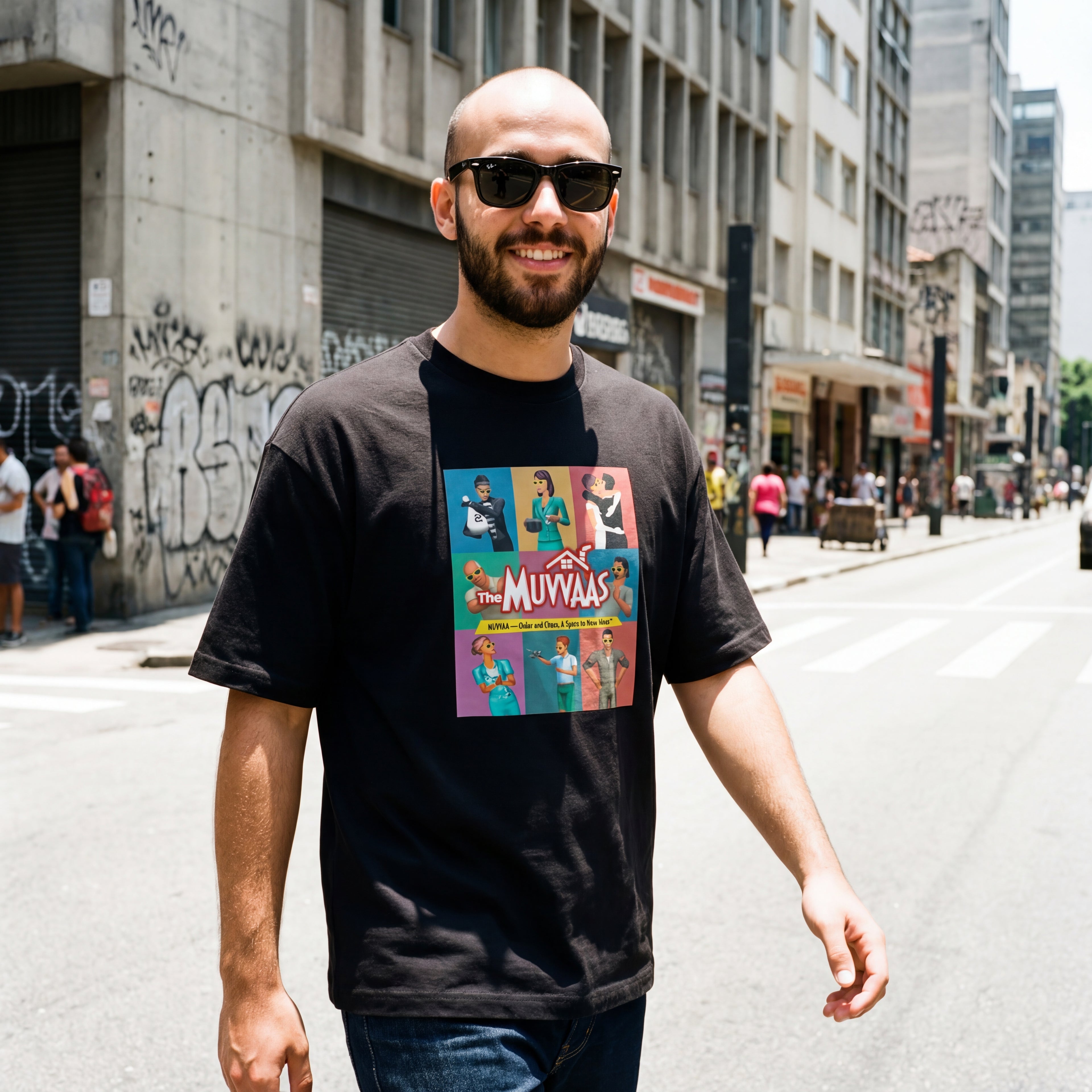 Camiseta Estampada Oversized The Muvvaas