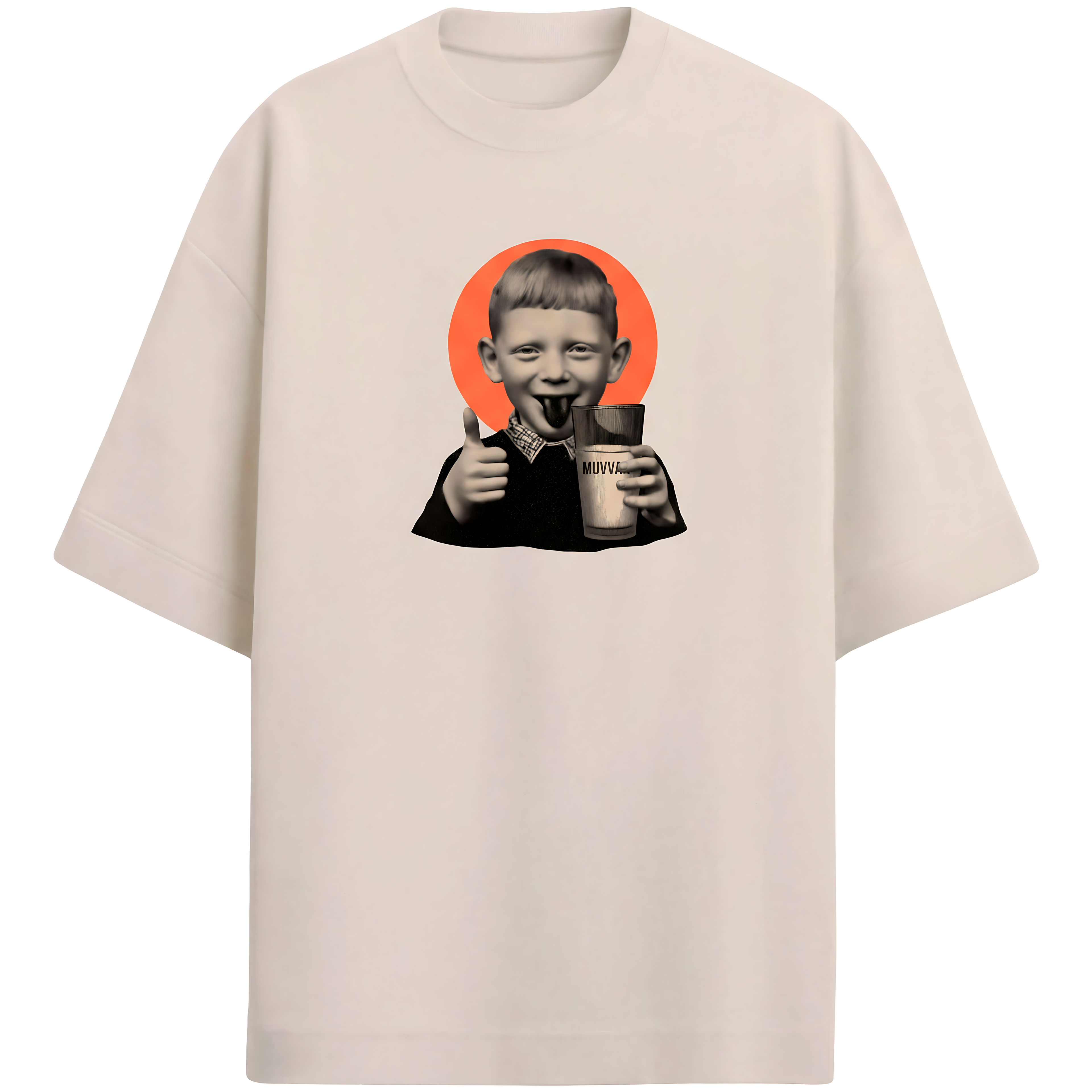 Camiseta Estampada Oversized Drinking Milk