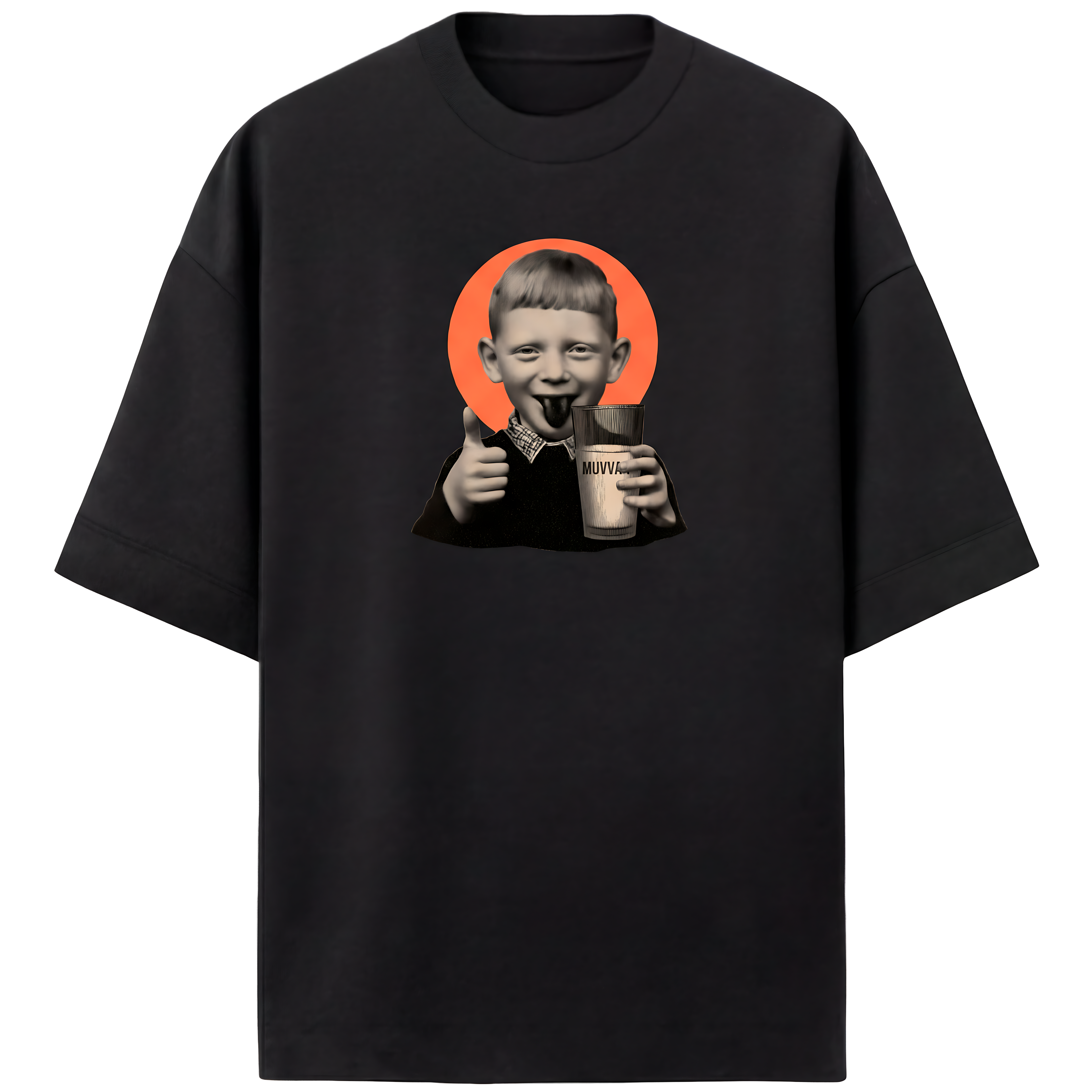 Camiseta Estampada Oversized Drinking Milk