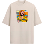 Camiseta Estampada Oversized Drinking Girl