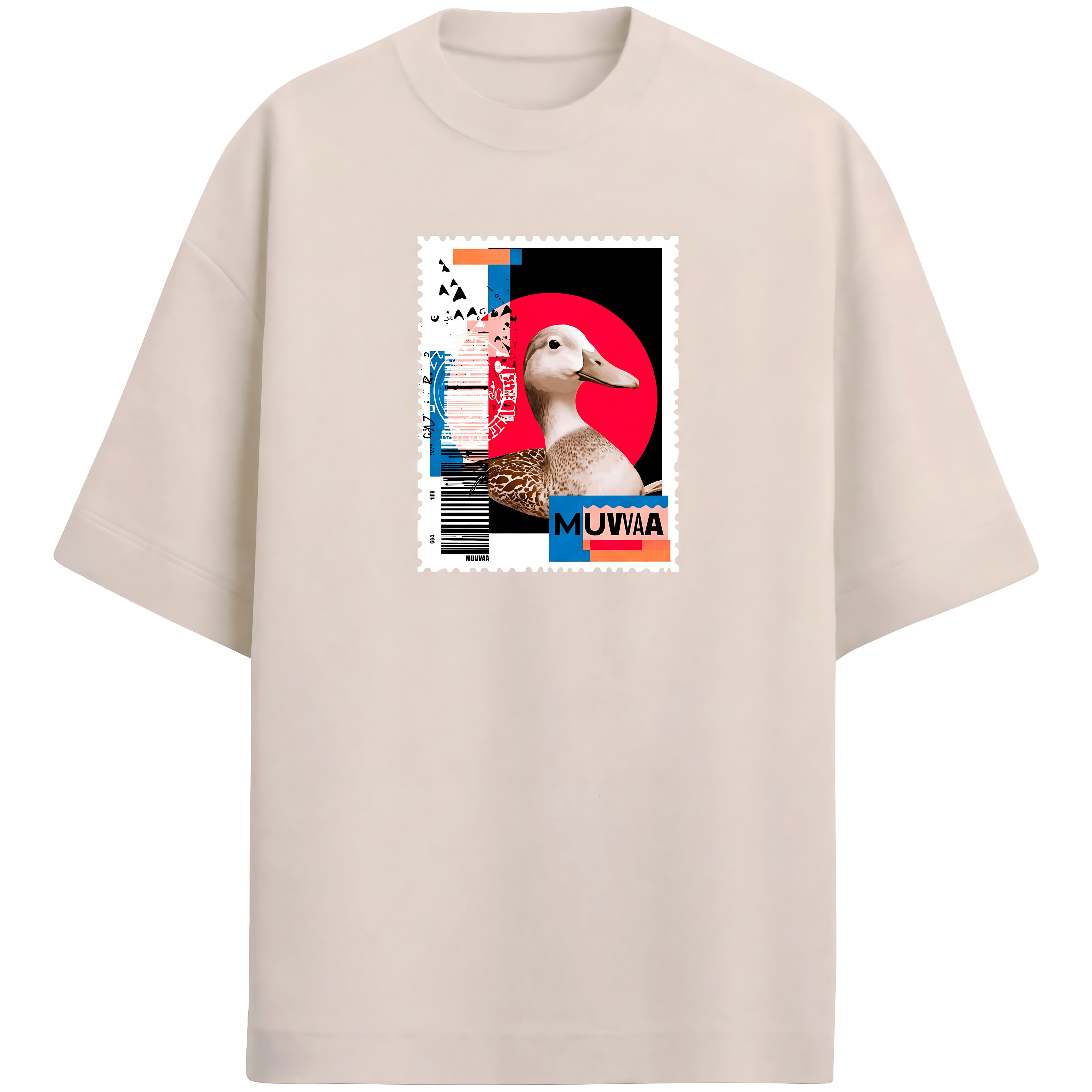 Camistea Estampada Oversized Duck Stamp