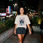 Camiseta Estampada Oversized Editorial