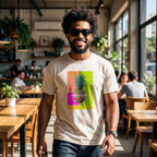 Camiseta Estampada Oversized Glitched Pineapple