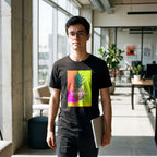 Camiseta Estampada Premium Glitched Pineapple