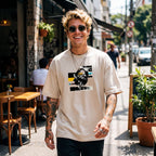 Camiseta Estampada Oversized Headphones