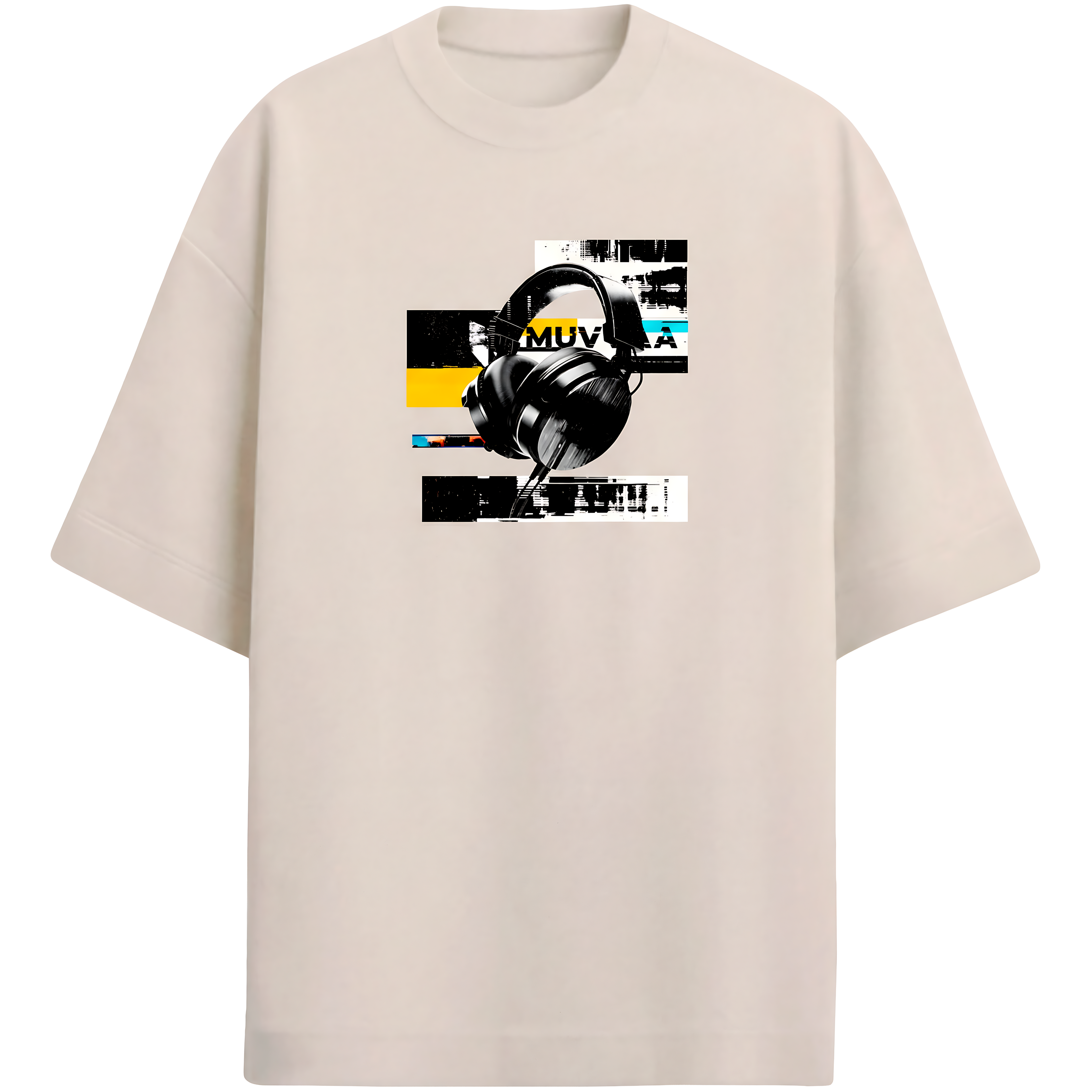 Camiseta Estampada Oversized Headphones