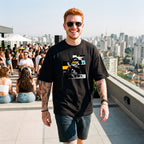 Camiseta Estampada Oversized Headphones