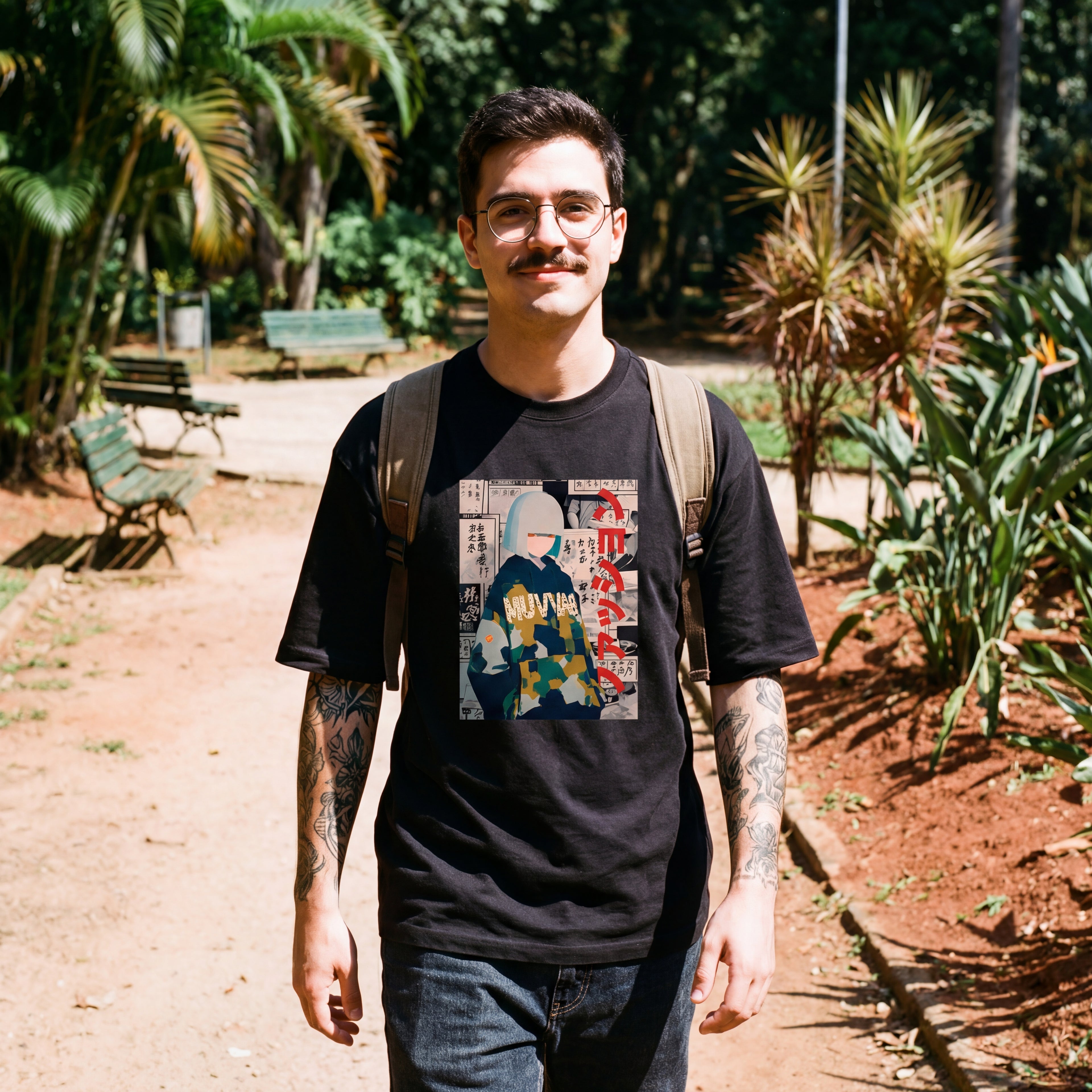 Camiseta Estampada Oversized Japanese Fashion