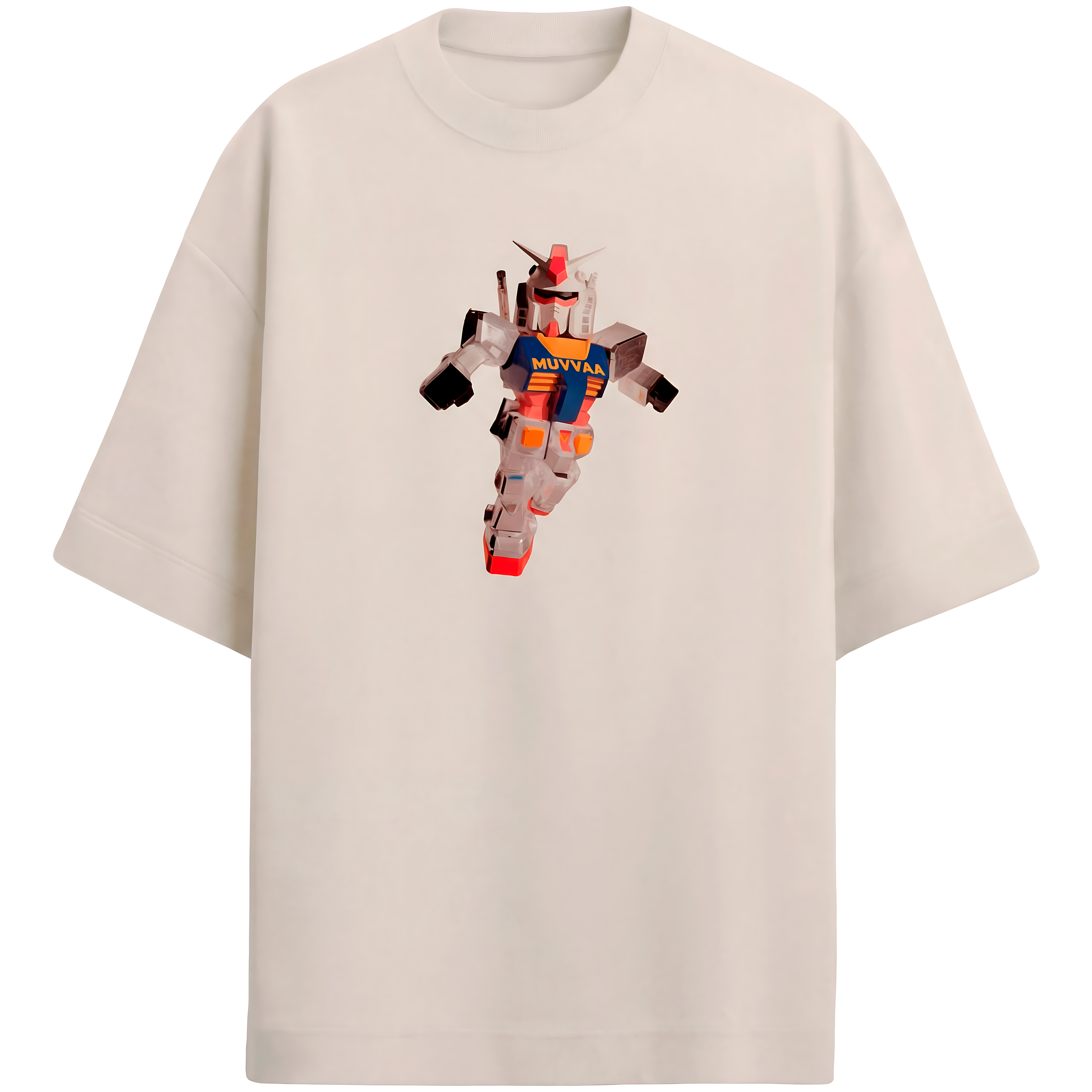 Camiseta Estampada Oversized Mini Gundam