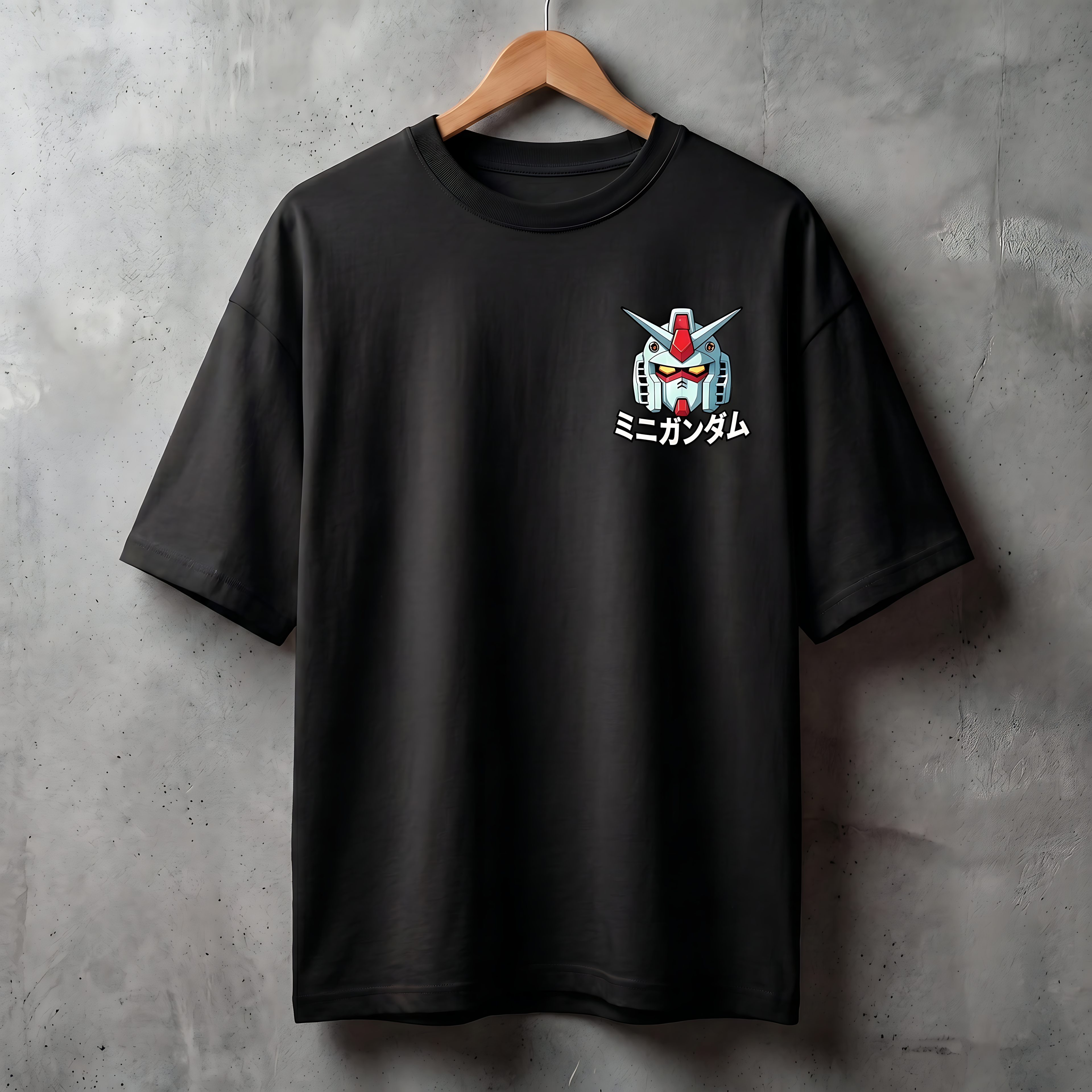 Camiseta Estampada Oversized Mini Gundam