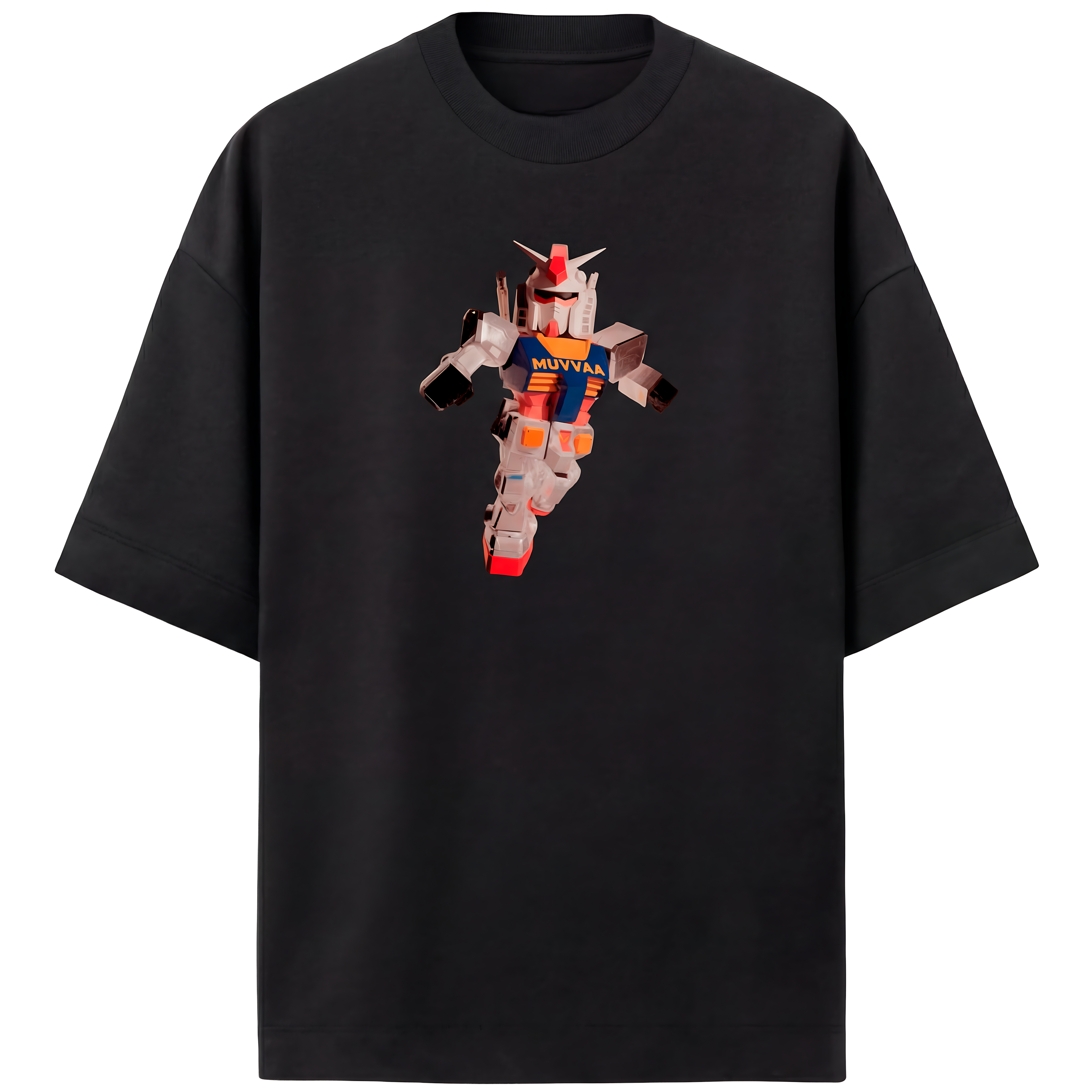 Camiseta Estampada Oversized Mini Gundam