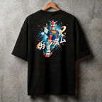 Camiseta Estampada Oversized Mini Gundam