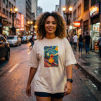 Camiseta Estampada Oversized MV & Rubber Duck - O Grito do Pato