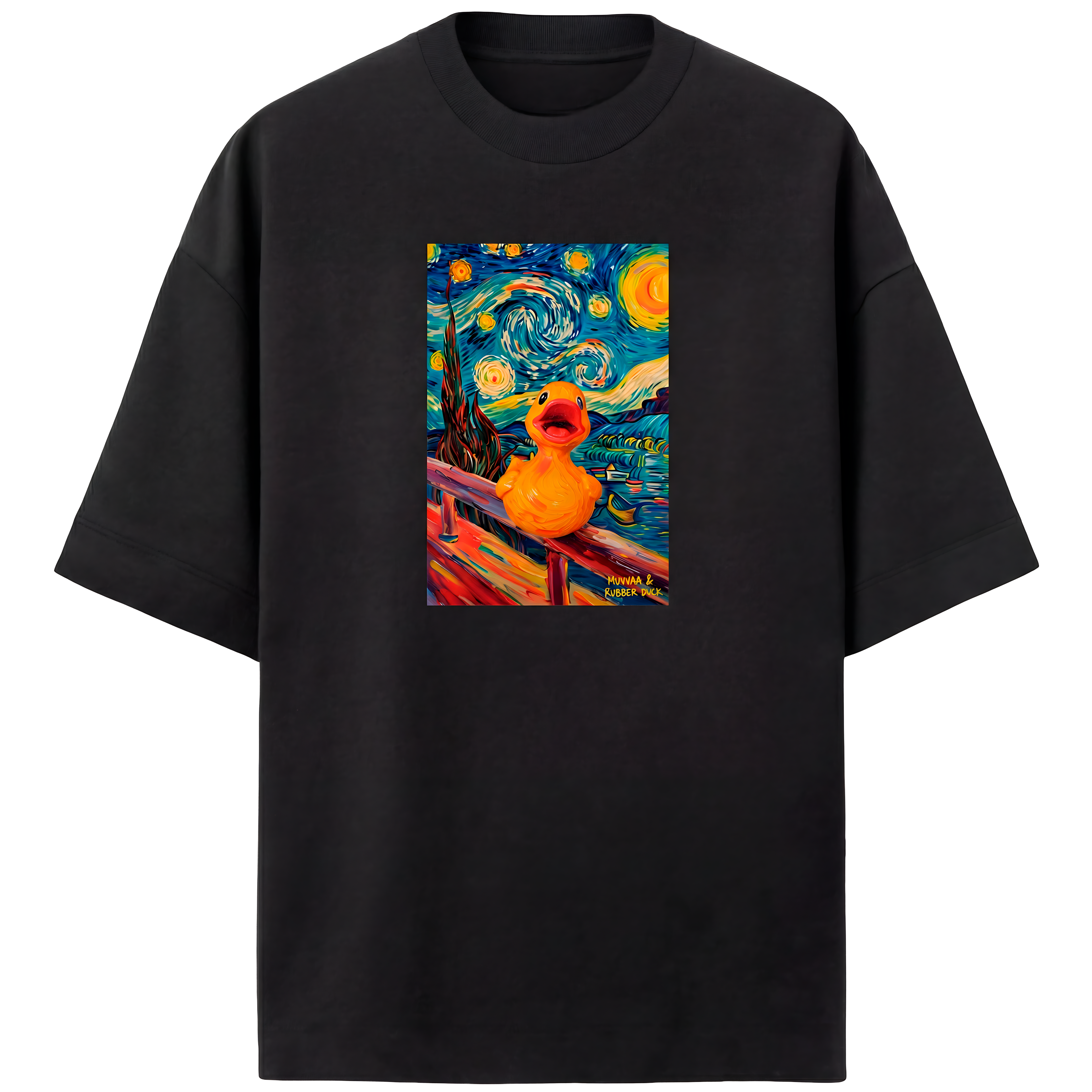 Camiseta Estampada Oversized MV & Rubber Duck - O Grito do Pato