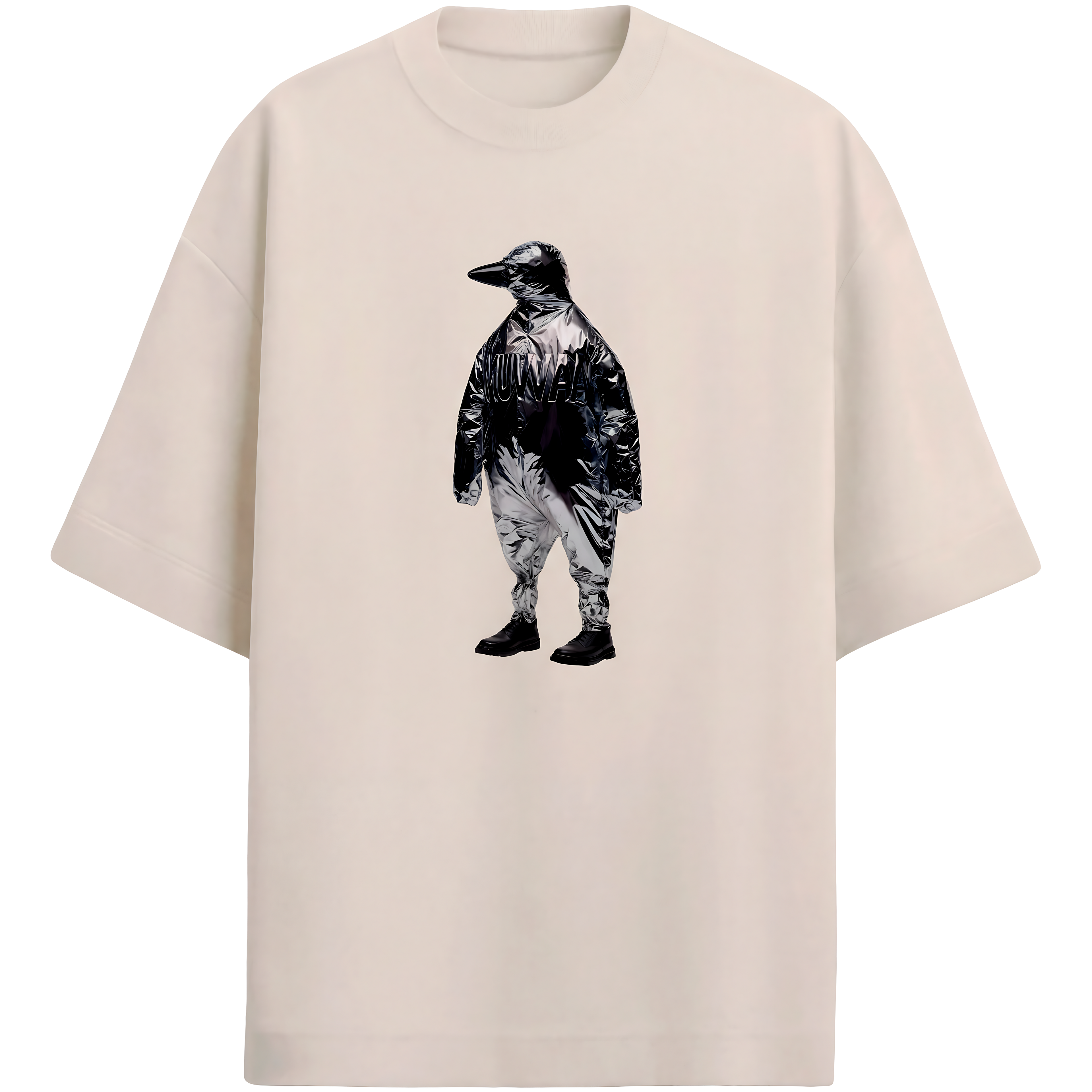 Camiseta Estampada Oversized Penguim