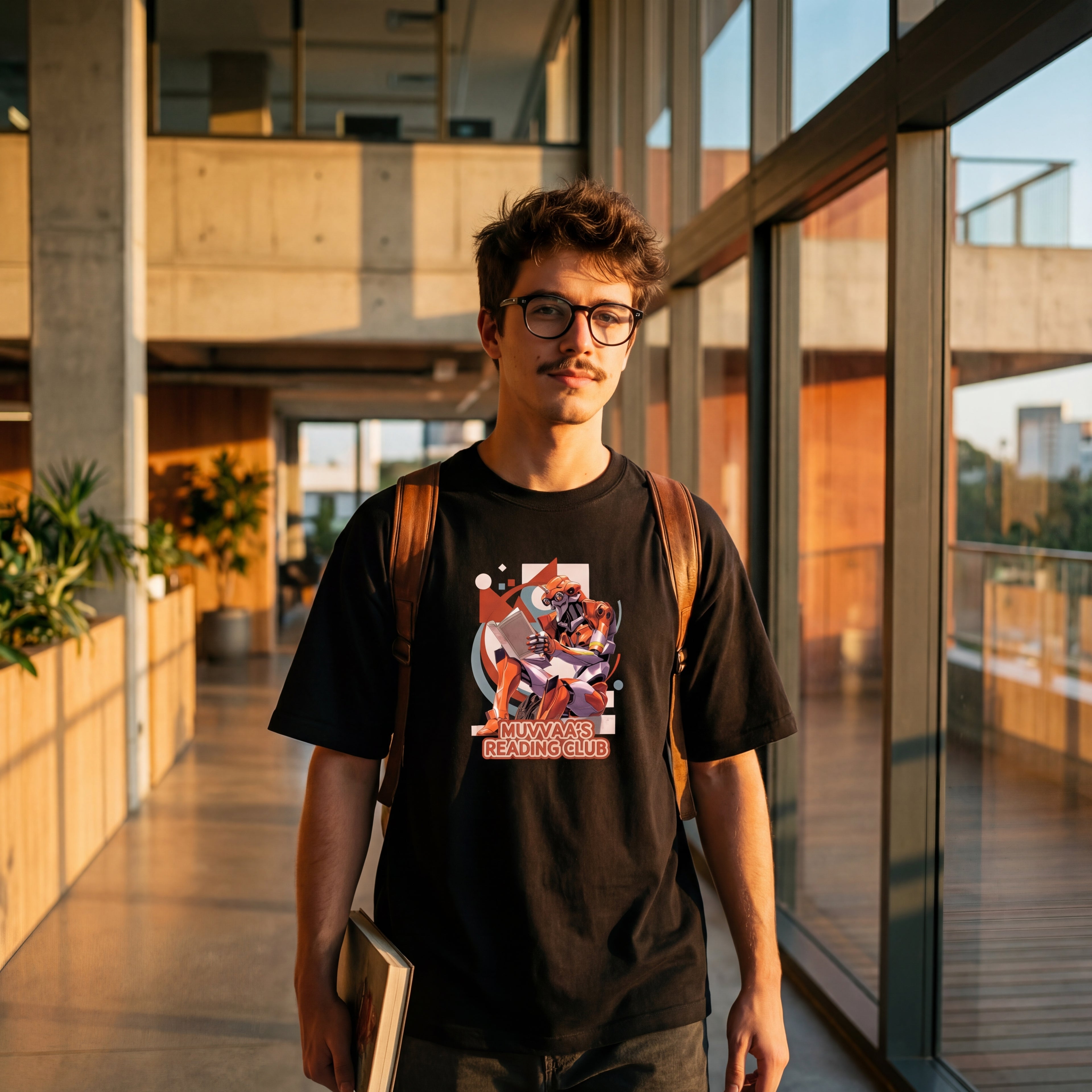 Camiseta Estampada Oversized Reading Club