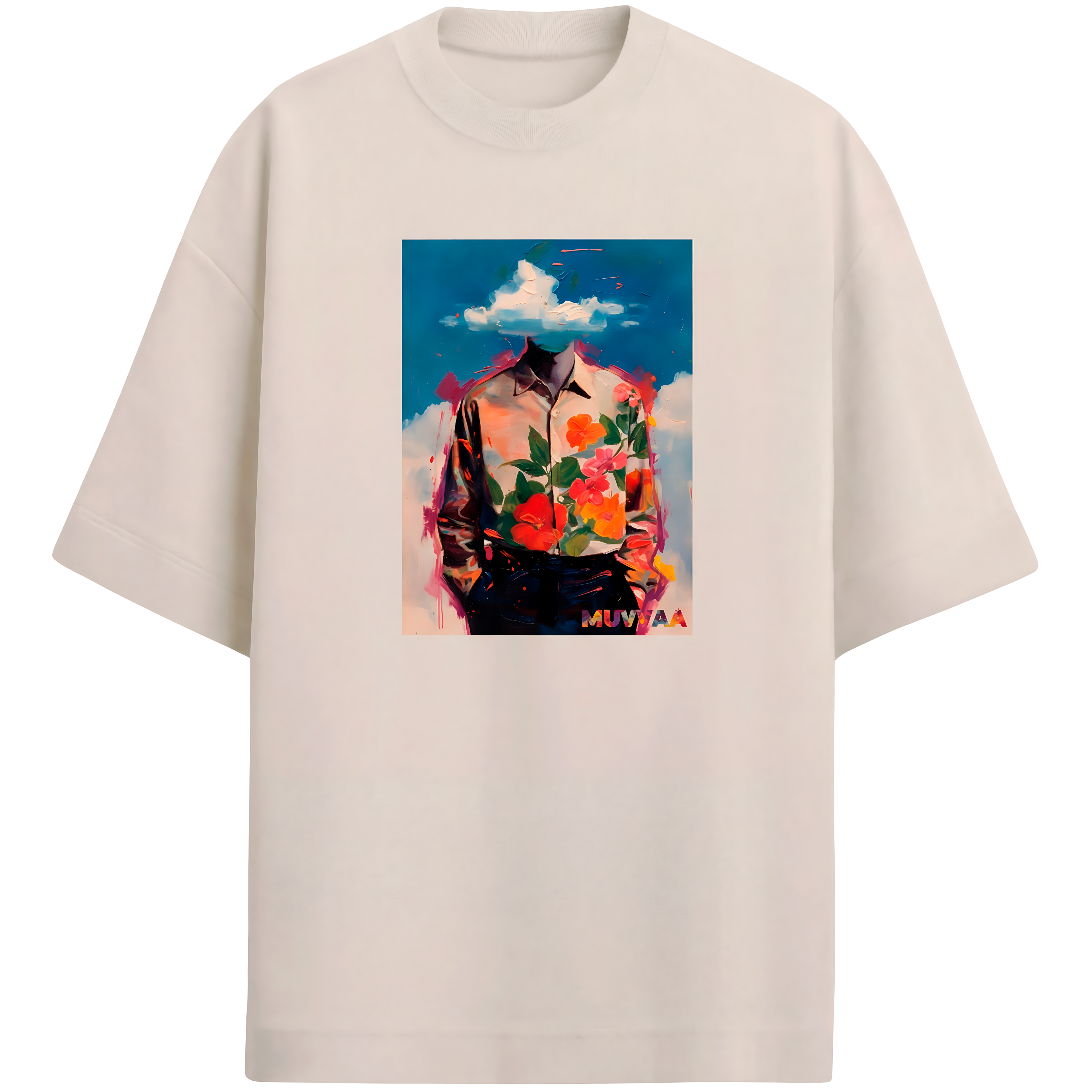 Camiseta Estampada Oversized Roses