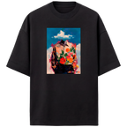 Camiseta Estampada Oversized Roses