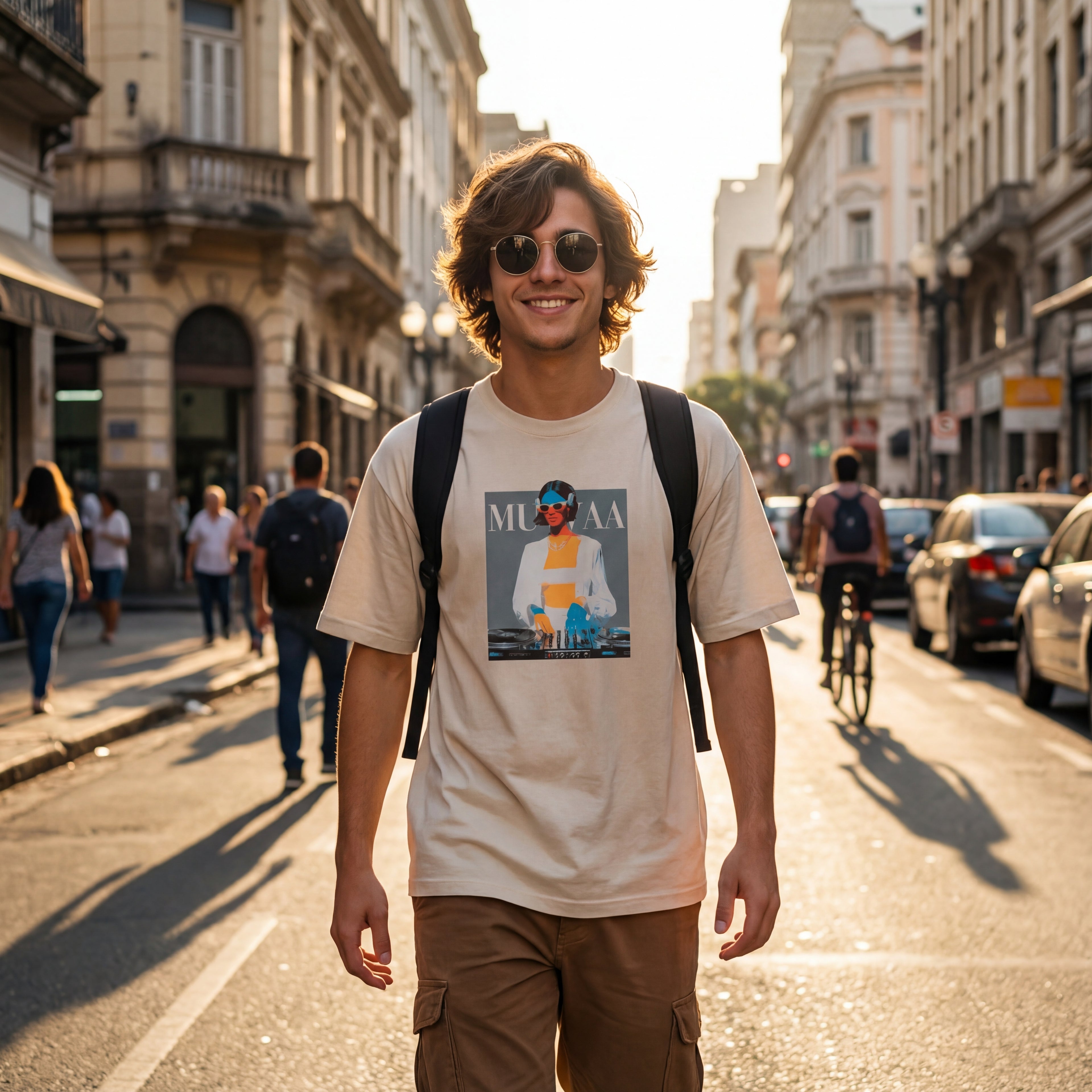 Camiseta Estampada Oversized She's a DJ