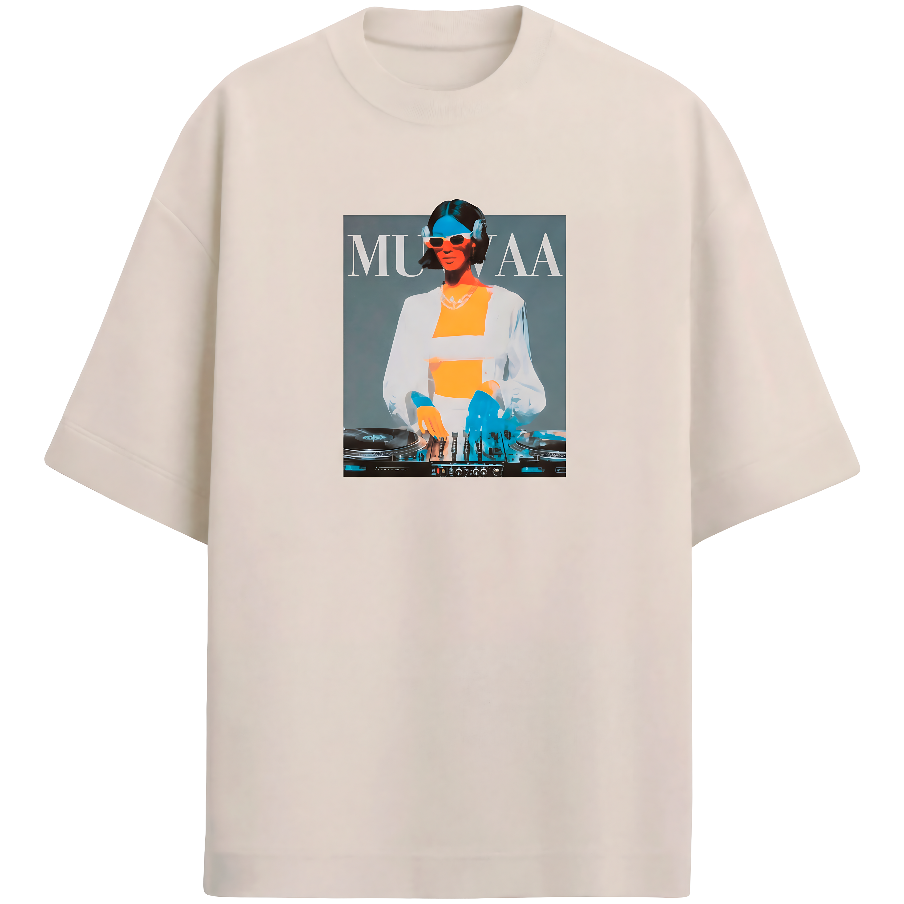 Camiseta Estampada Oversized She's a DJ