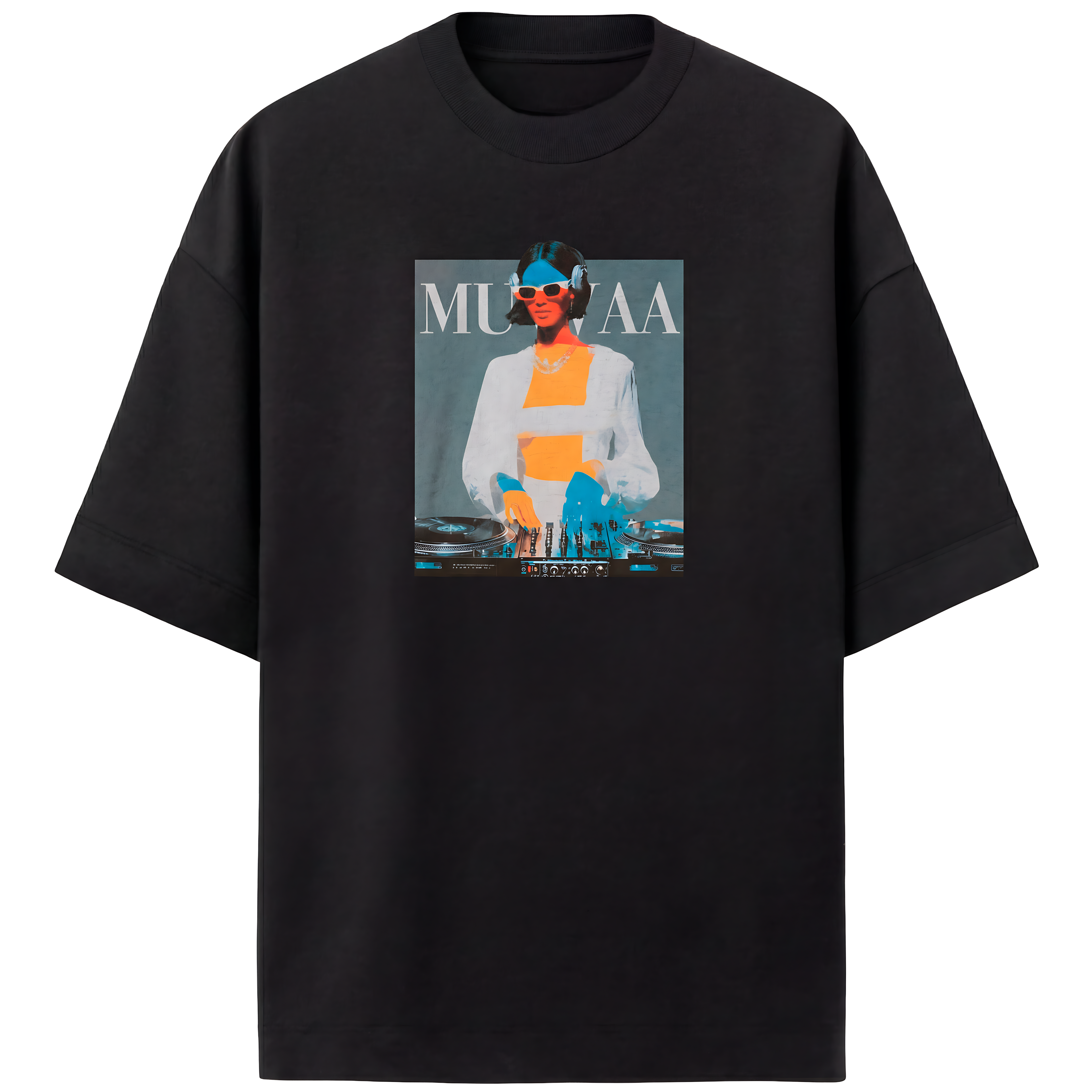 Camiseta Estampada Oversized She's a DJ