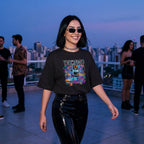 Camiseta Estampada Oversized Techno Robot