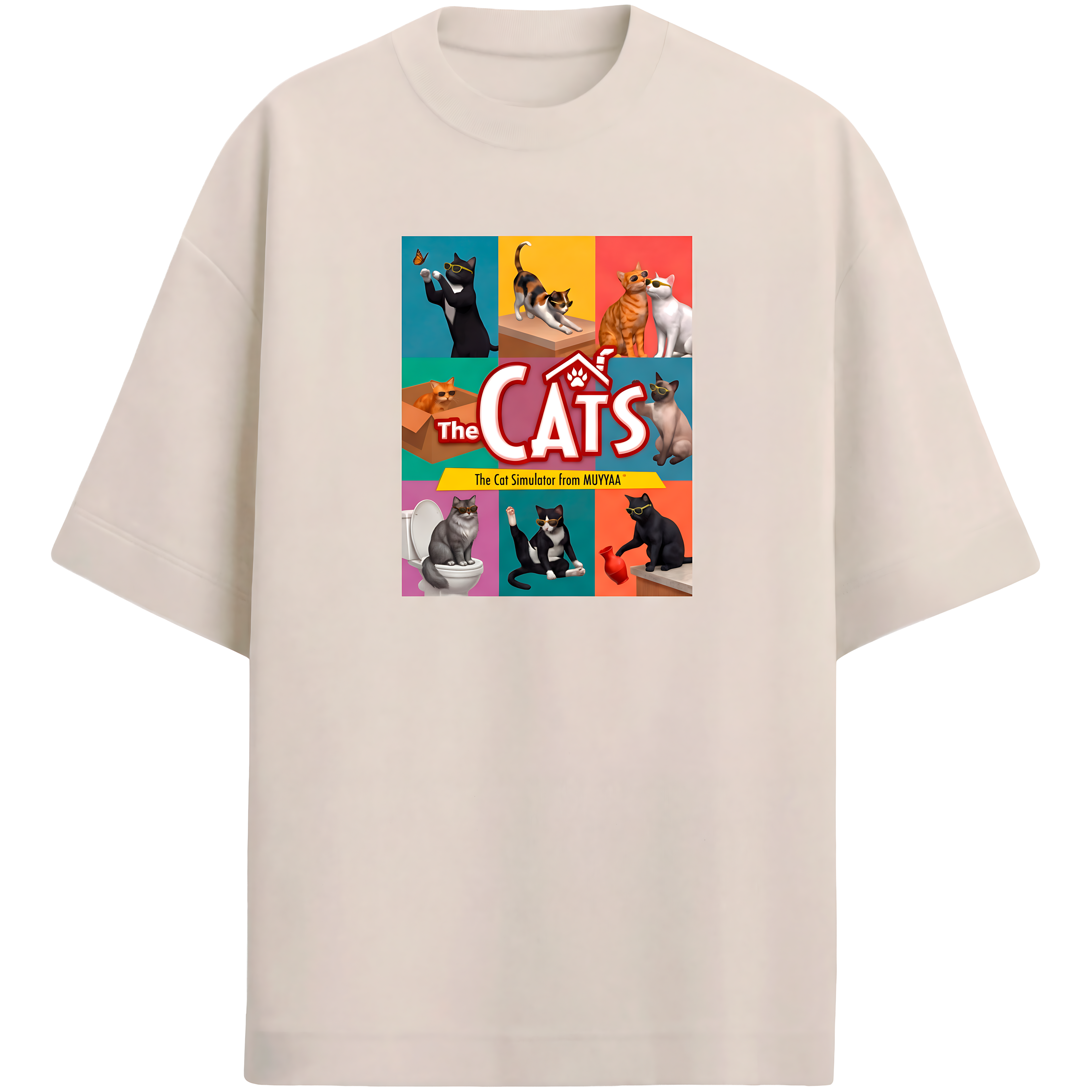 Camiseta Estampada Oversized The Cats