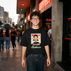 Camiseta Estampada Oversized Waveform