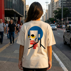 Camiseta Estampada Oversized - Bauhaus Zombie